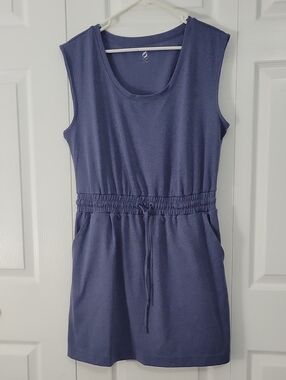 lou and grey dresses Lou & Grey Striped Linen Cotton Mixed Media Maxi Pocket Dress